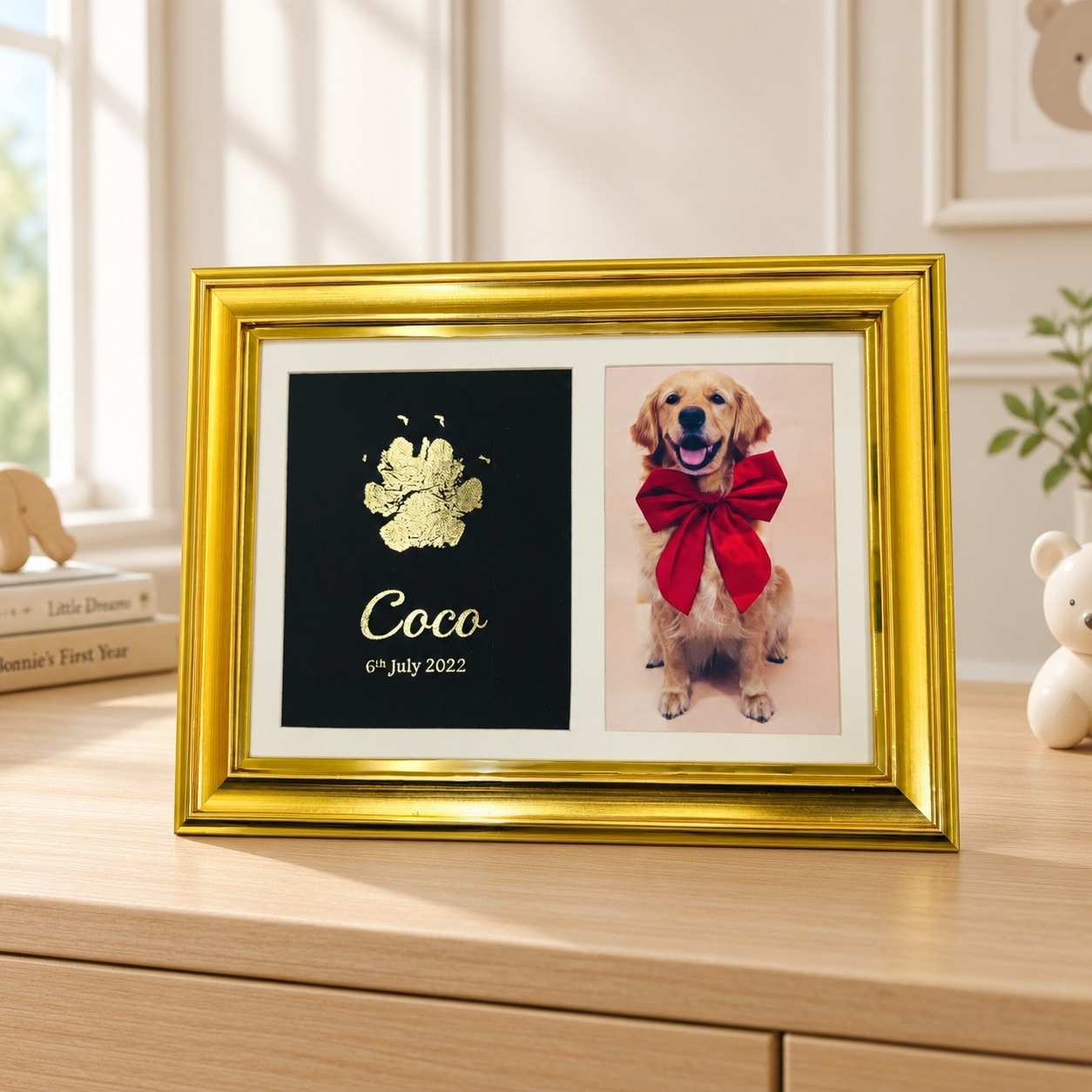 Paw Metallic Imprint Frame for Pet — image 1