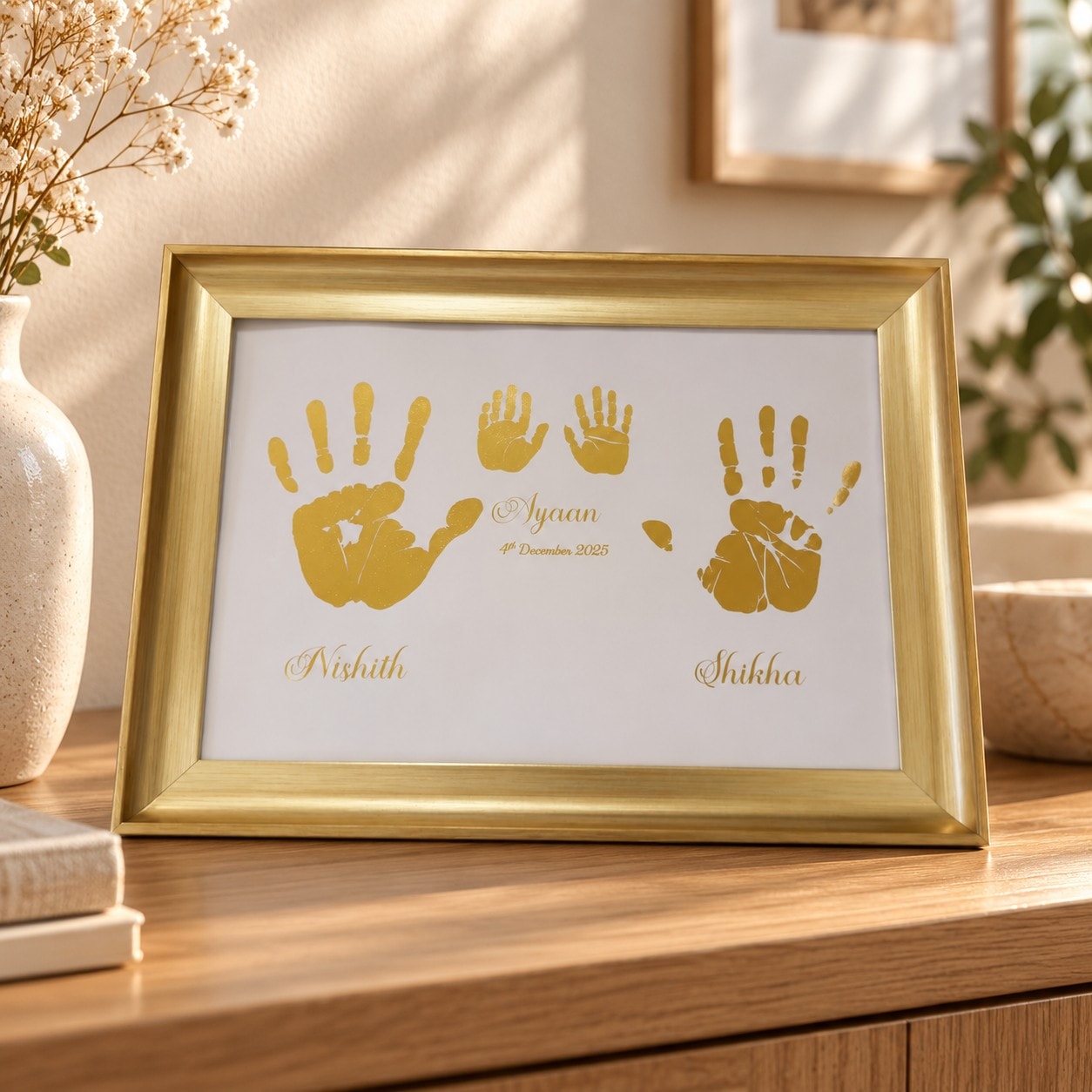 Family Metallic Imprint Frame — image 1